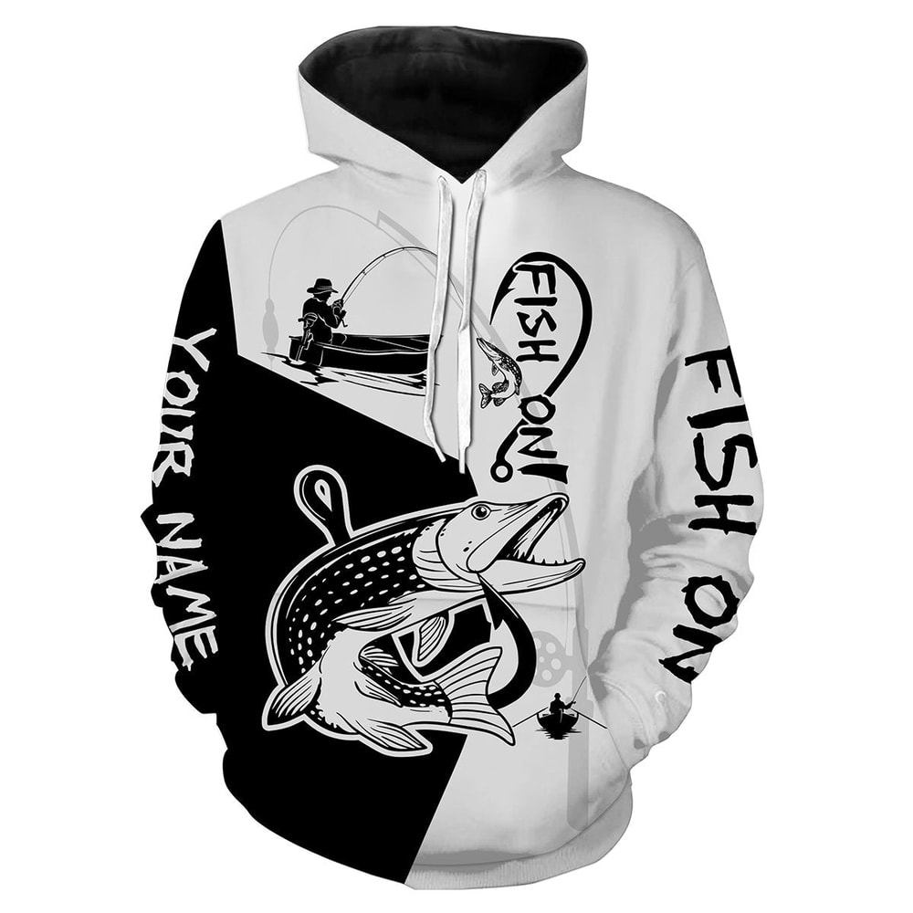 Northern Pike Fish On Hoodie 3D, Personalized All Over Print Hoodie 3D Y191