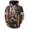 German Shorthaired Pointer Dog Patriotic American Flag Hoodie 3D, Personalized All Over Print Hoodie 3D Y192