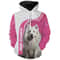 White Samoyed Dog Mom Hoodie 3D, Personalized All Over Print Hoodie 3D Y194