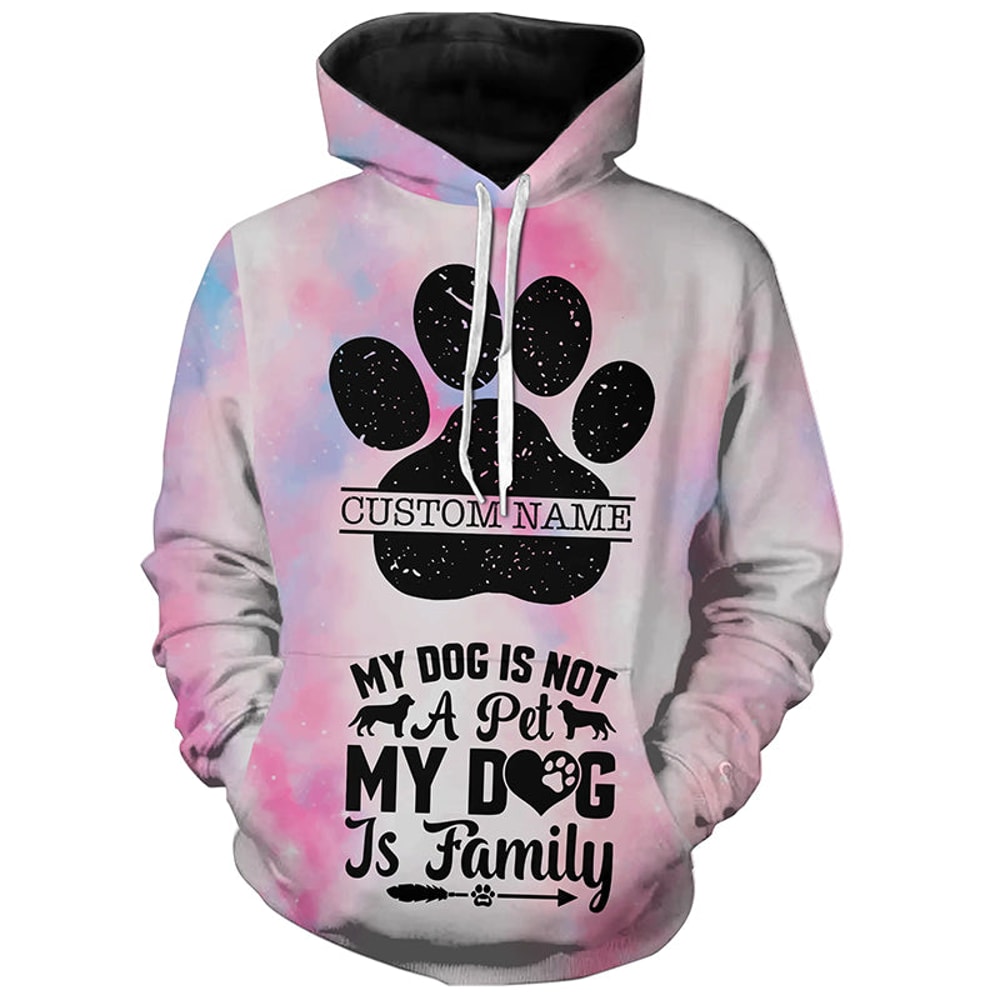 Dog Mom Tie Dye Full Printing Hoodie 3D, Personalized All Over Print Hoodie 3D Y198