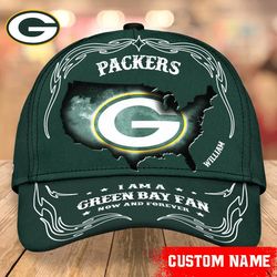 I Am A Green Bay Packers fan Caps, NFL Green Bay Packers Caps for Fan