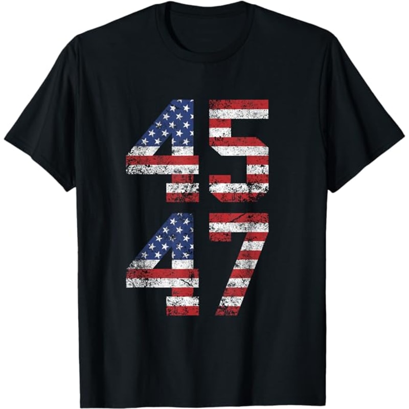 Trump 2024 Vintage T-Shirt - Classic Fit, Crew Neck, Black Adult