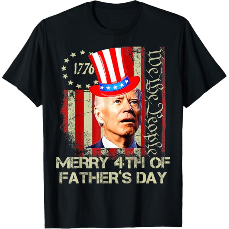 Joe Biden Merry 4th Of Father's Day Funny 4th Of July T-Shirt