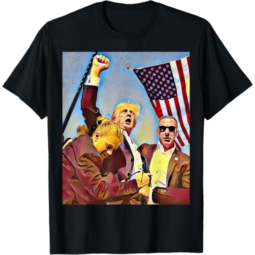 Trump Shot Trump Fight Men Women T-Shirt