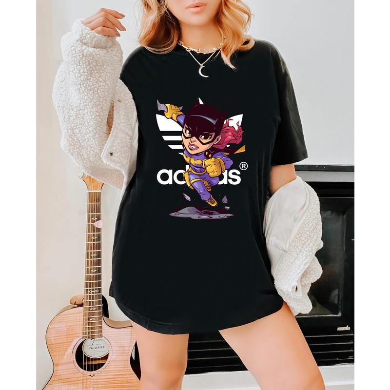 Adidas Chibi Batgirl Fan Gift TShirt04gblack04gblackjpg