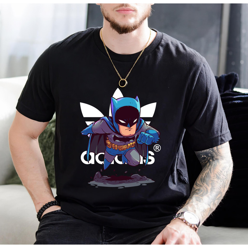 Adidas Chibi Batman Fan Gift TShirt01black01blackjpg