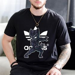 adidas chibi black panther fan gift t-shirt