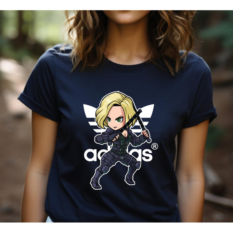 Adidas Chibi Black Widow Fan Gift TShirt05gnavy05gnavyjpg