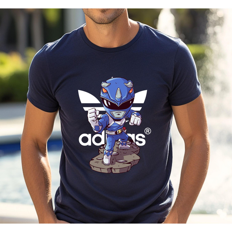 Adidas Chibi Blue Ranger Fan Gift TShirt02navy02navyjpg
