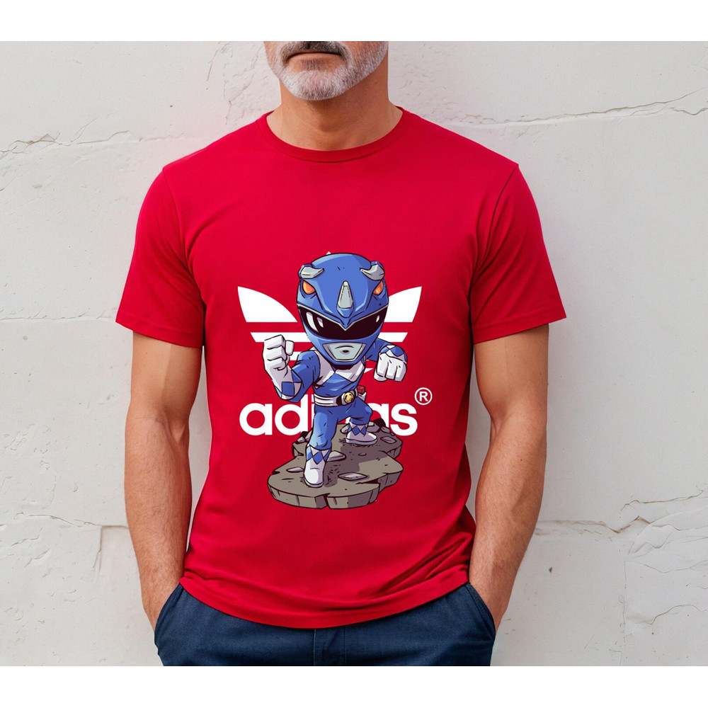 Adidas Chibi Blue Ranger Fan Gift TShirt03red03redjpg