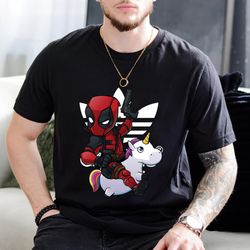 adidas chibi deadpool fan gift t-shirt
