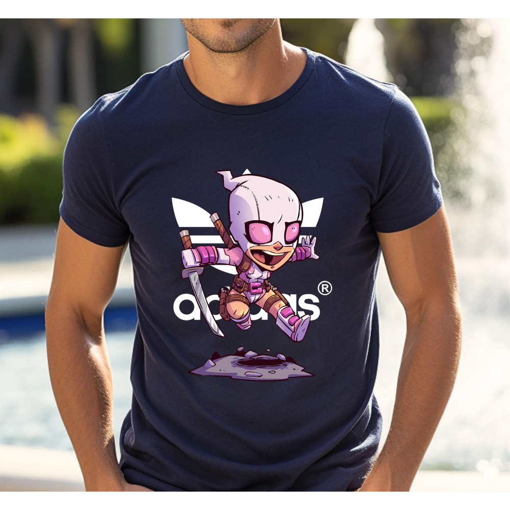 Adidas Chibi Gwenpool Fan Gift TShirt02navy02navyjpg