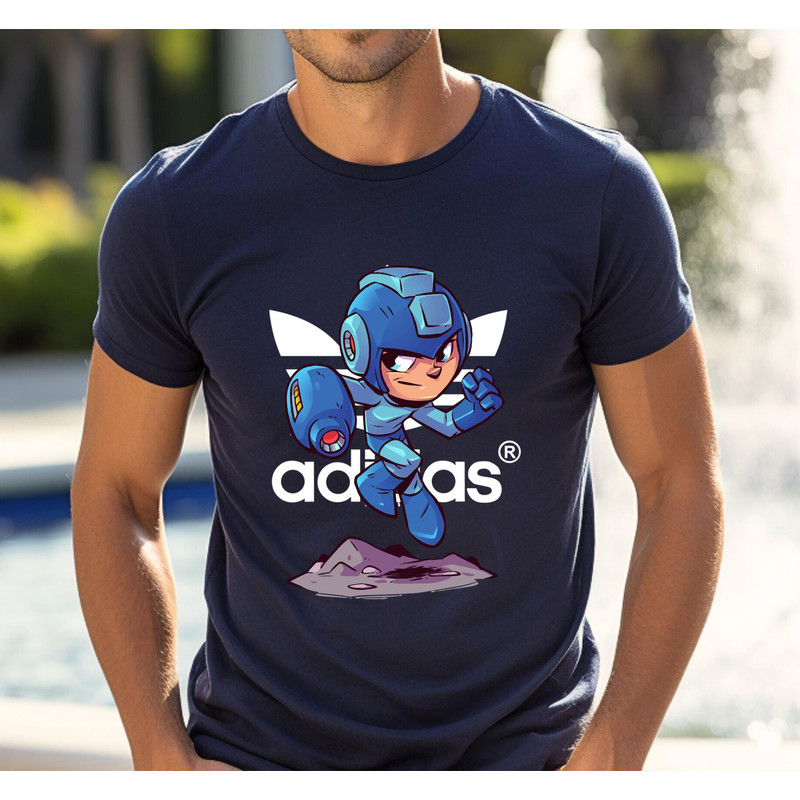 Adidas Chibi Mega man Fan Gift TShirt02navy02navyjpg