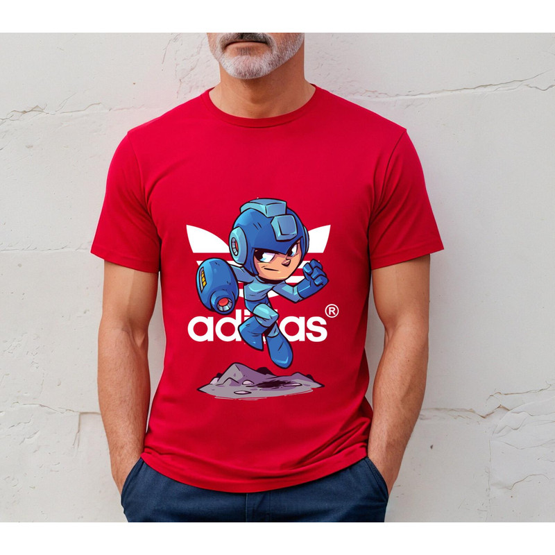 Adidas Chibi Mega man Fan Gift TShirt03red03redjpg