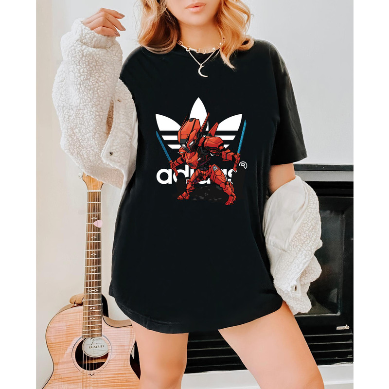 Adidas Chibi Saber Athena Fan Gift TShirt04gblack04gblackjpg