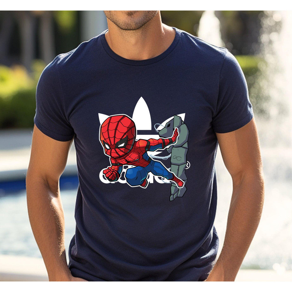 Adidas Chibi Spiderman Fan Gift TShirt02navy02navyjpg