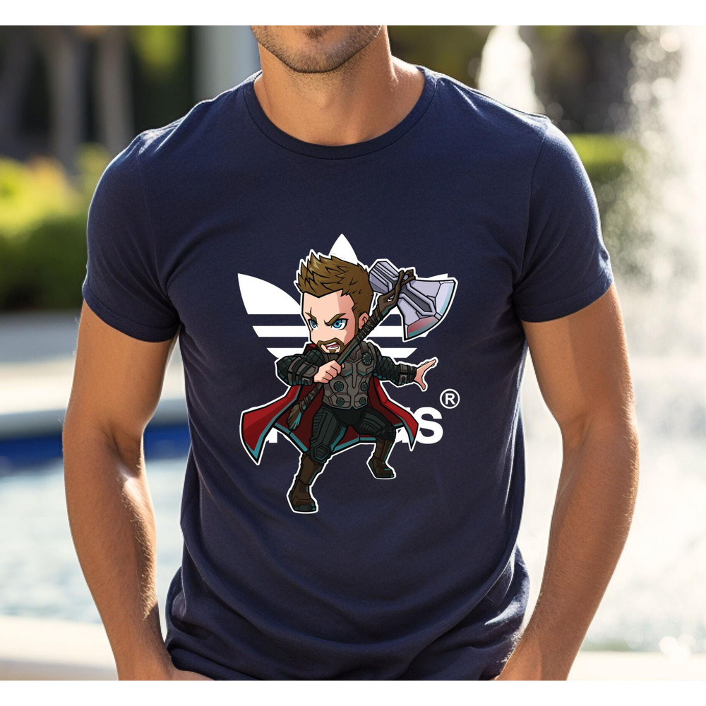 Adidas Chibi THOR Fan Gift TShirt02navy02navyjpg