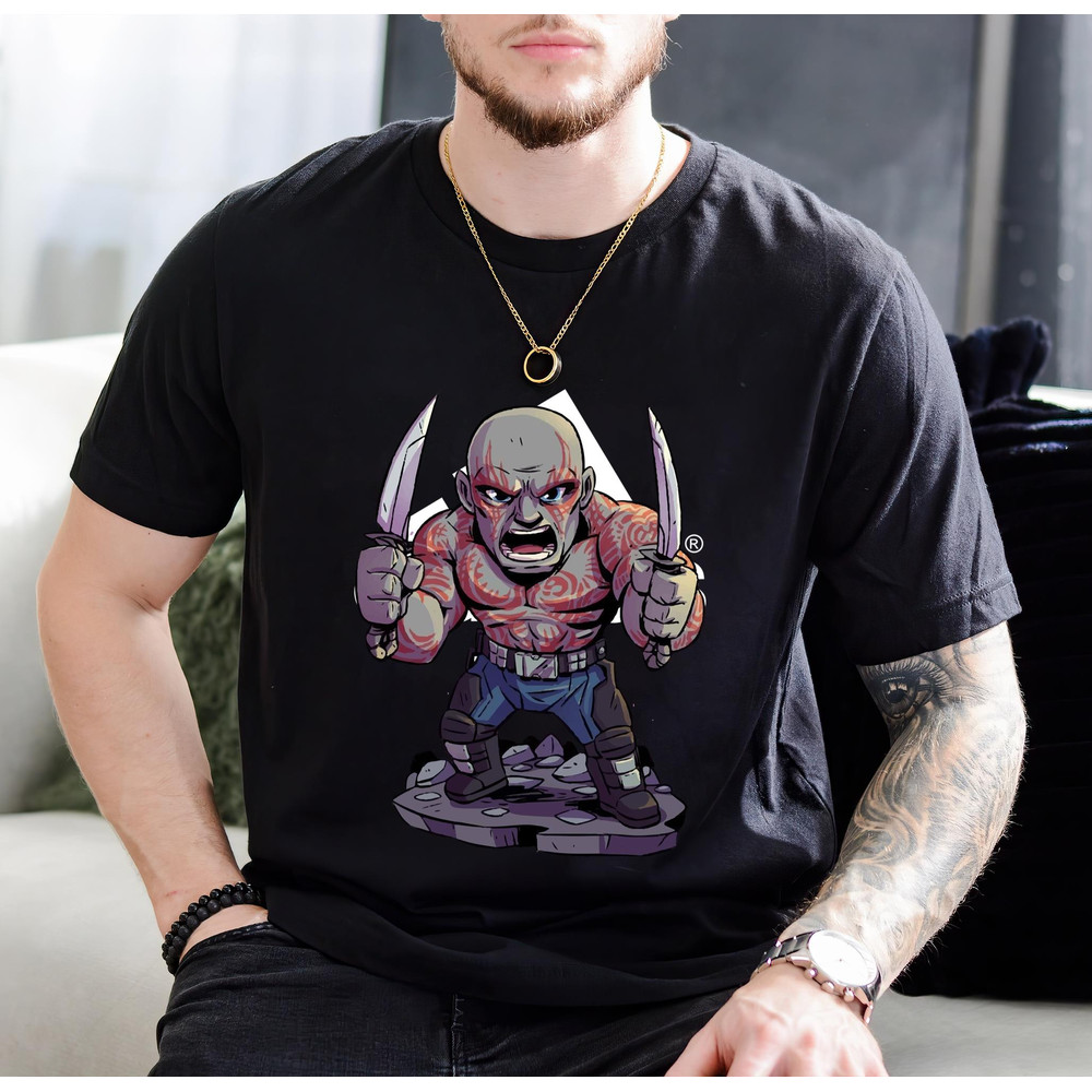 Adidas Fashion Drax the Destroyer Chibi Fan Gift TShirt01black01blackjpg