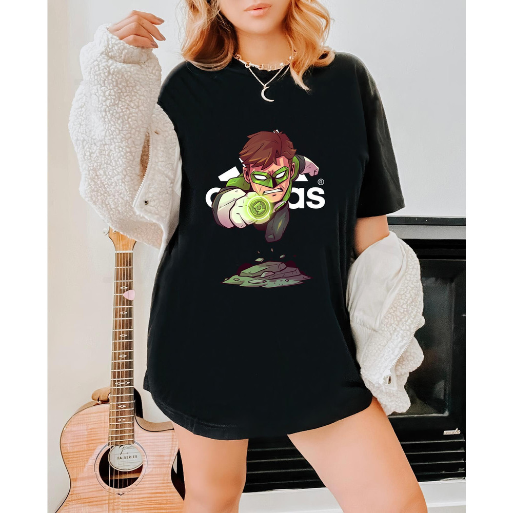 Adidas Fashion Green Lantern Chibi Fan Gift TShirt04gblack04gblackjpg