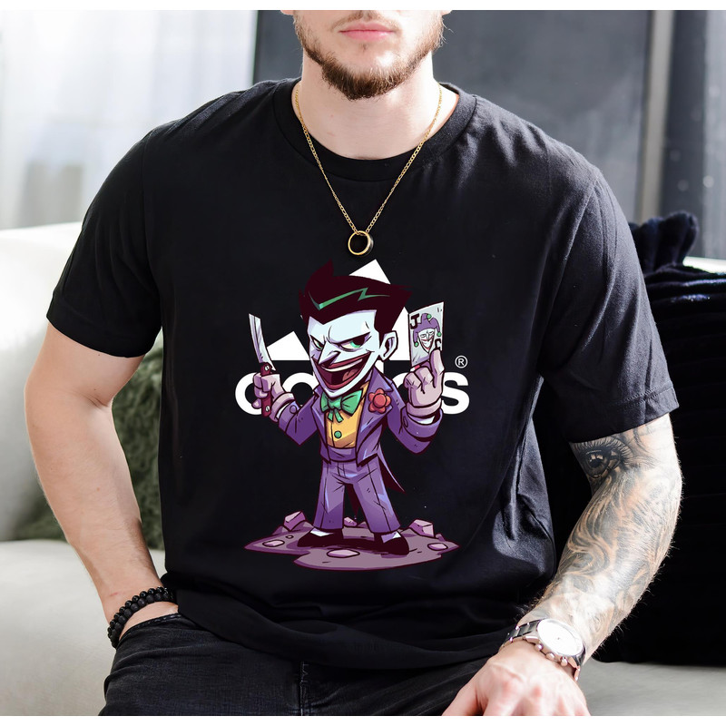 Adidas Fashion Joker Chibi Fan Gift TShirt01black01blackjpg