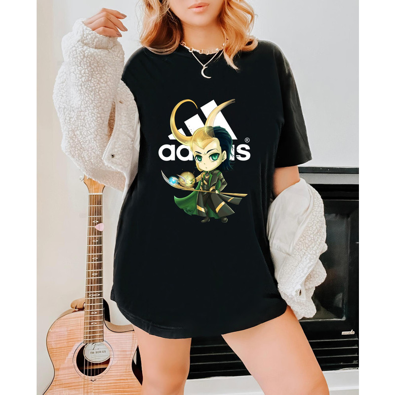 Adidas Fashion Loki Chibi Fan Gift TShirt04gblack04gblackjpg