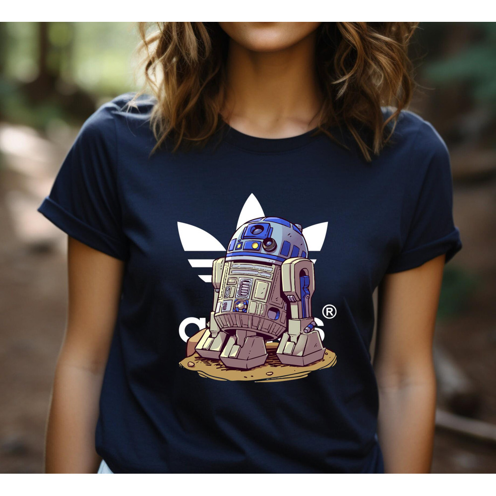 Adidas R2D2 Chibi Starwars Fan Gift TShirt05gnavy05gnavyjpg