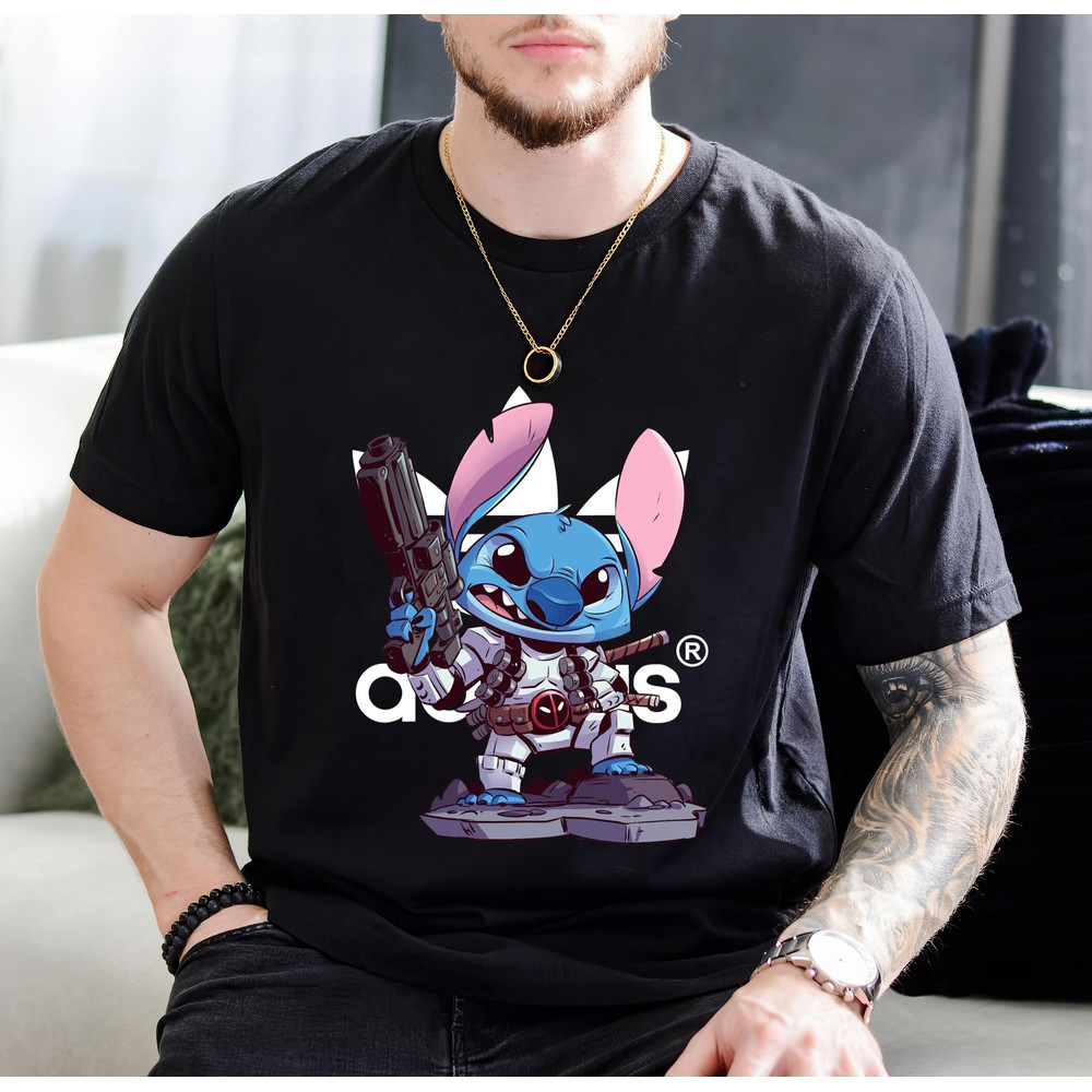 Adidas Stitch Commission Chibi Fan Gift TShirt01black01blackjpg