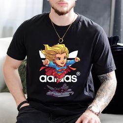 adidas supergirl chibi fan gift t-shirt