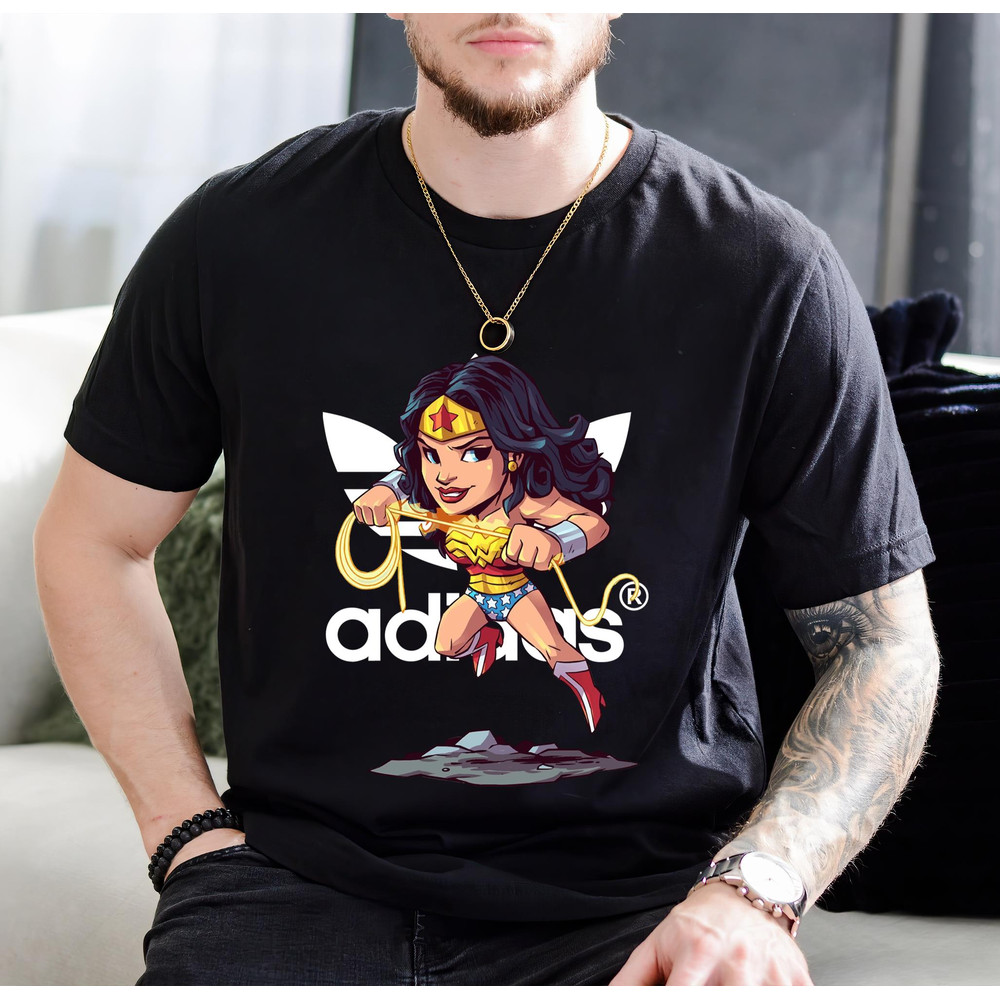 Adidas Wonder Woman Chibi New Fan Gift TShirt01black01blackjpg
