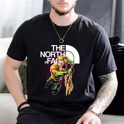 aquaman the north face fan gift t-shirt