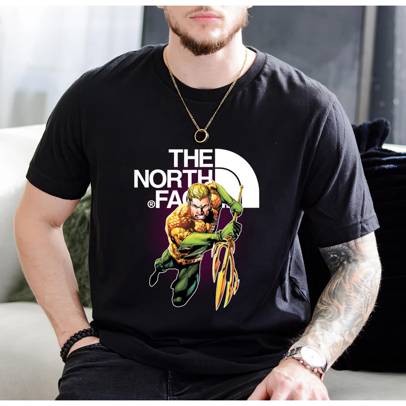 Aquaman The North Face Fan Gift TShirt01black01blackjpg