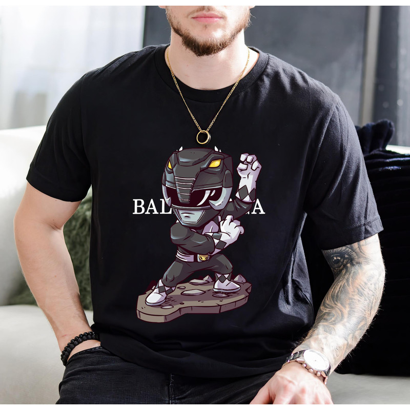 Balenciaga BB Chibi Black Ranger Fan Gift TShirt01black01blackjpg
