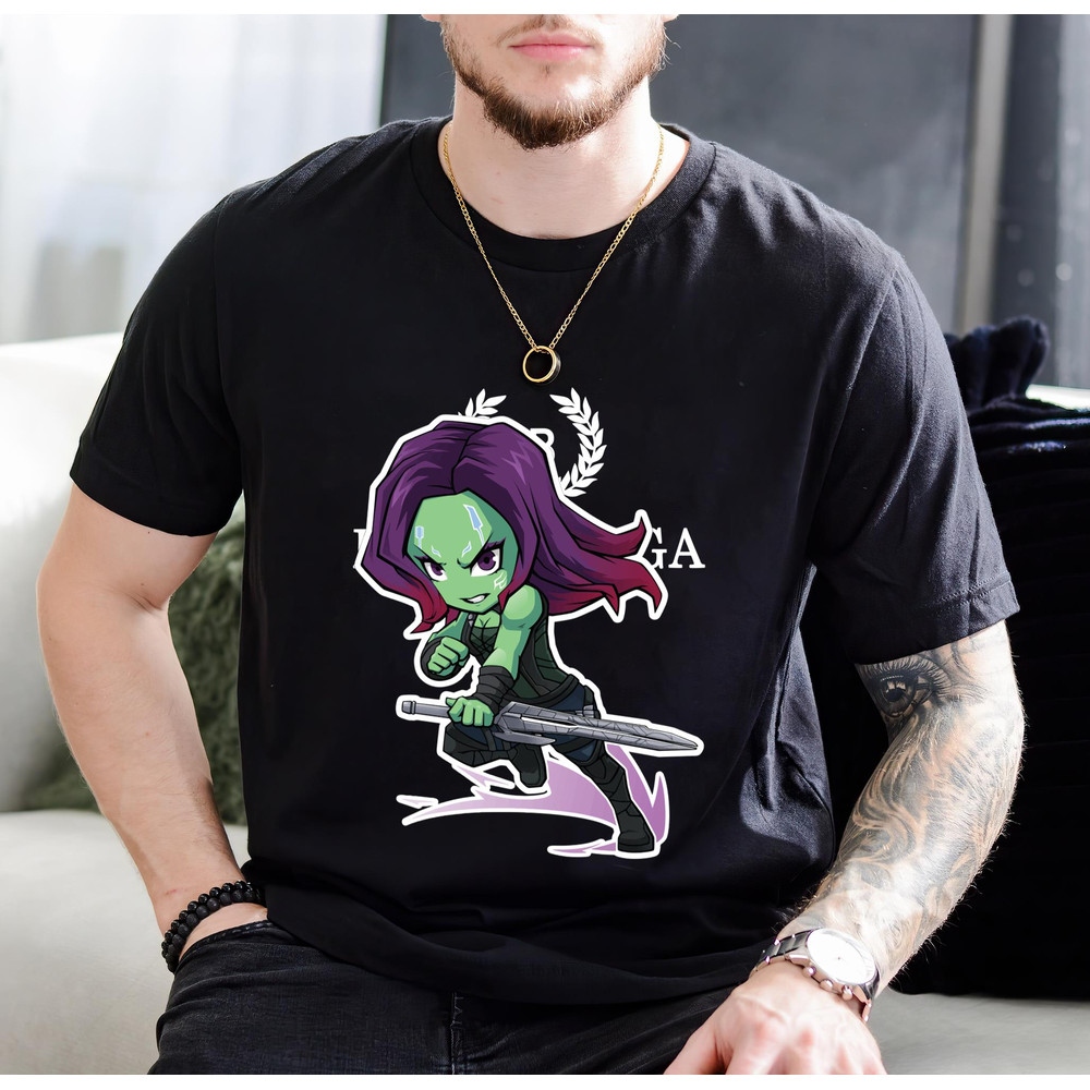 Balenciaga BB Chibi Gamora Fan Gift TShirt01black01blackjpg