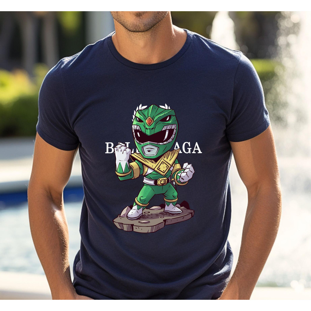Balenciaga BB Chibi Green Ranger Fan Gift TShirt02navy02navyjpg