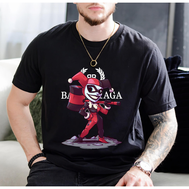 Balenciaga BB Chibi Harley Quinn Fan Gift TShirt01black01blackjpg