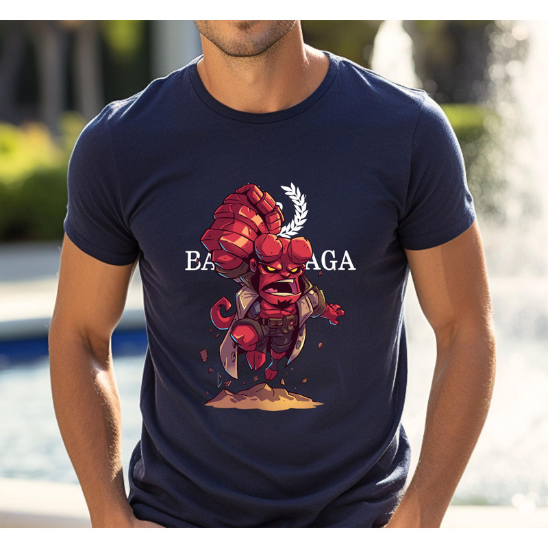 Balenciaga BB Chibi Hellboy Fan Gift TShirt02navy02navyjpg