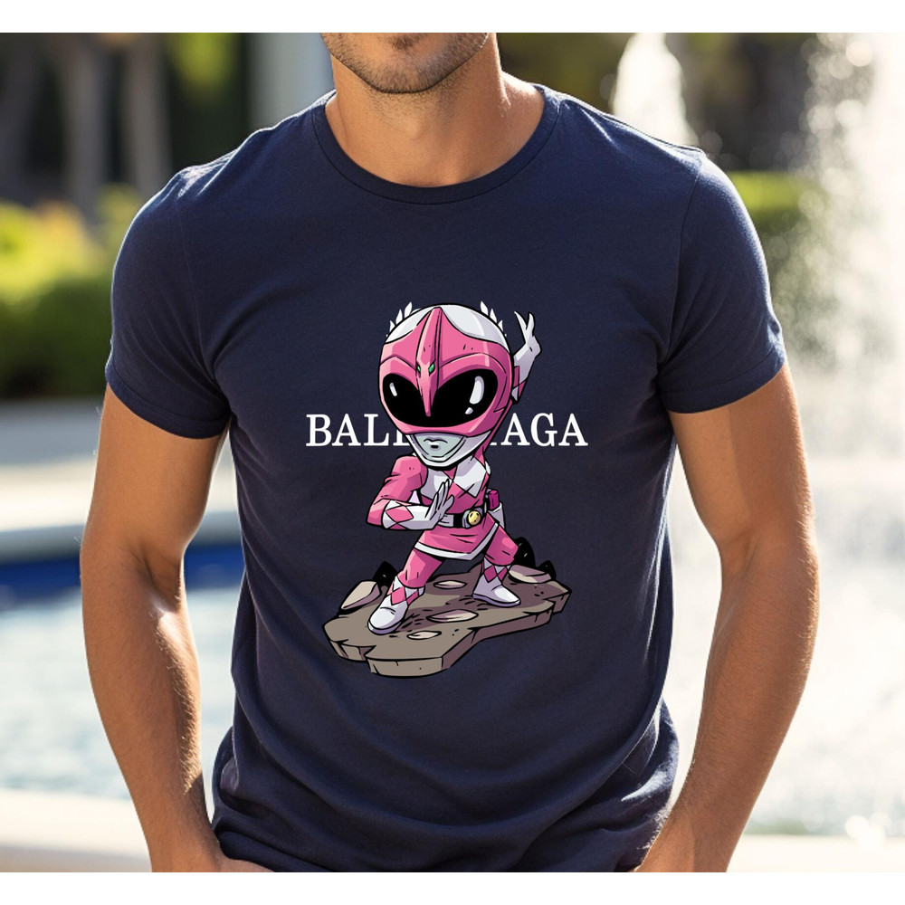 Balenciaga BB Chibi Pink Ranger Fan Gift TShirt02navy02navyjpg