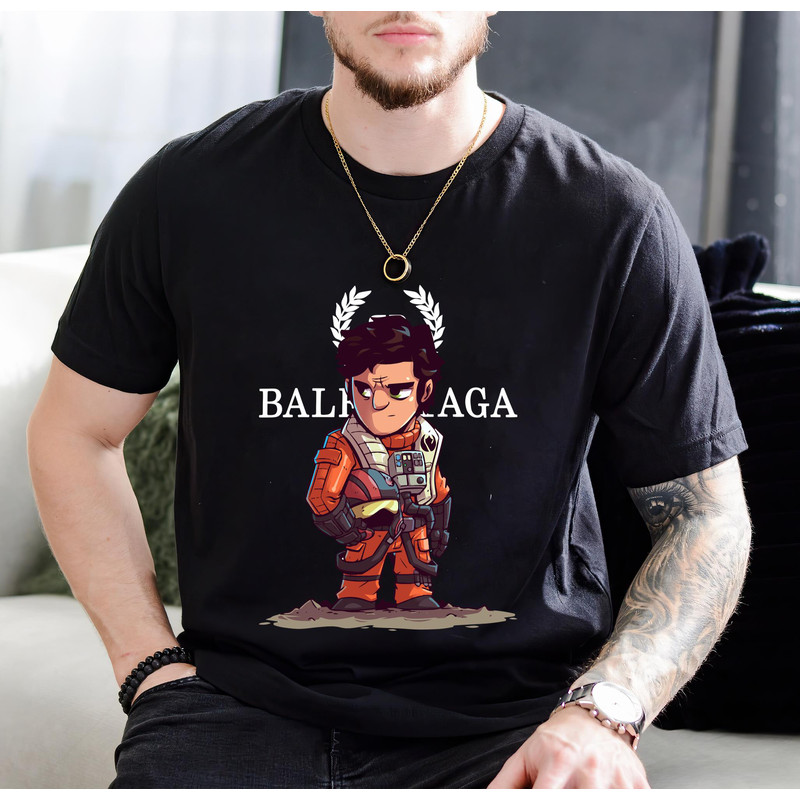 Balenciaga BB Chibi Poe Dameron Fan Gift TShirt01black01blackjpg