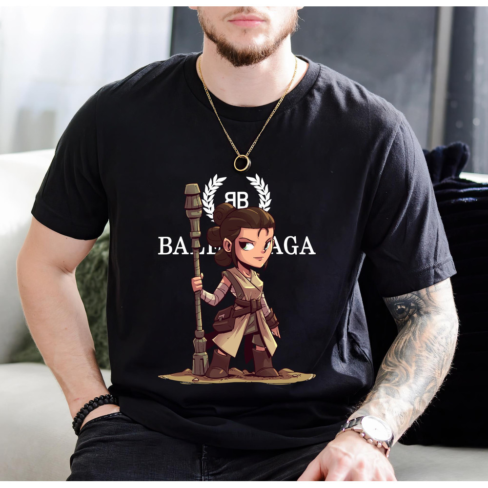Balenciaga BB Chibi Rey Fan Gift TShirt01black01blackjpg