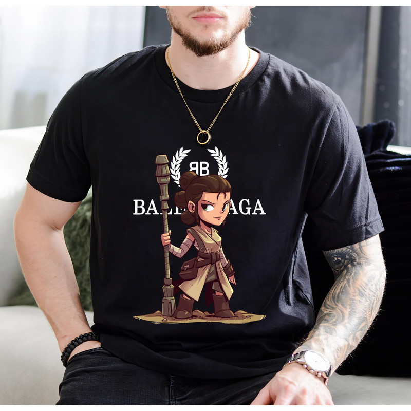 Balenciaga BB Chibi Rey Fan Gift TShirt01black01blackjpg