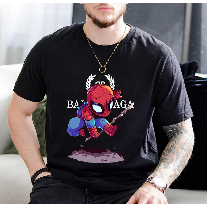 Balenciaga BB Chibi Spidey Fan Gift TShirt01black01blackjpg