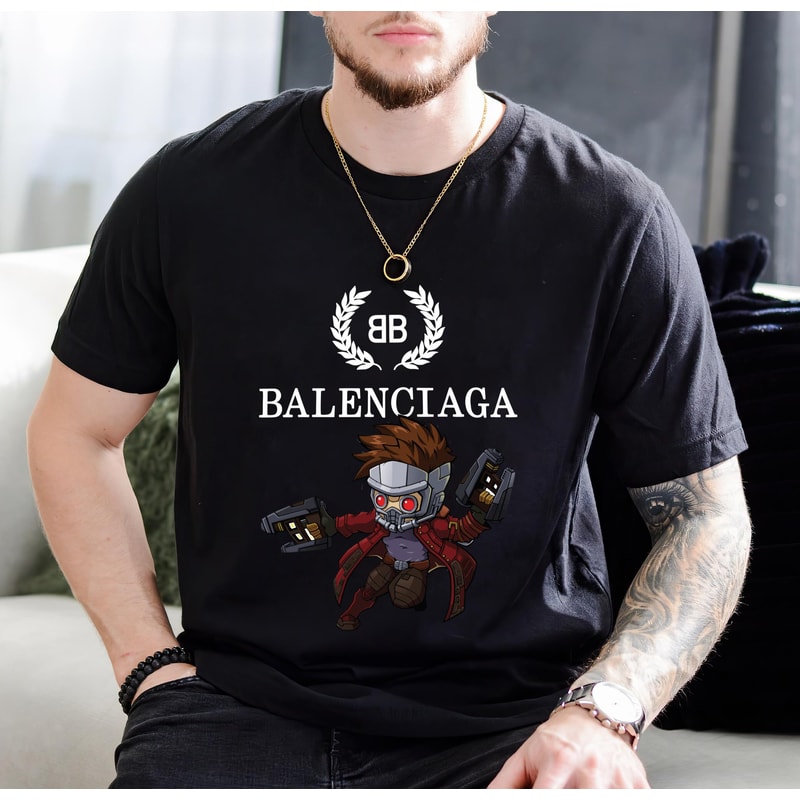 Balenciaga BB Chibi Starlord Fan Gift TShirt01black01blackjpg
