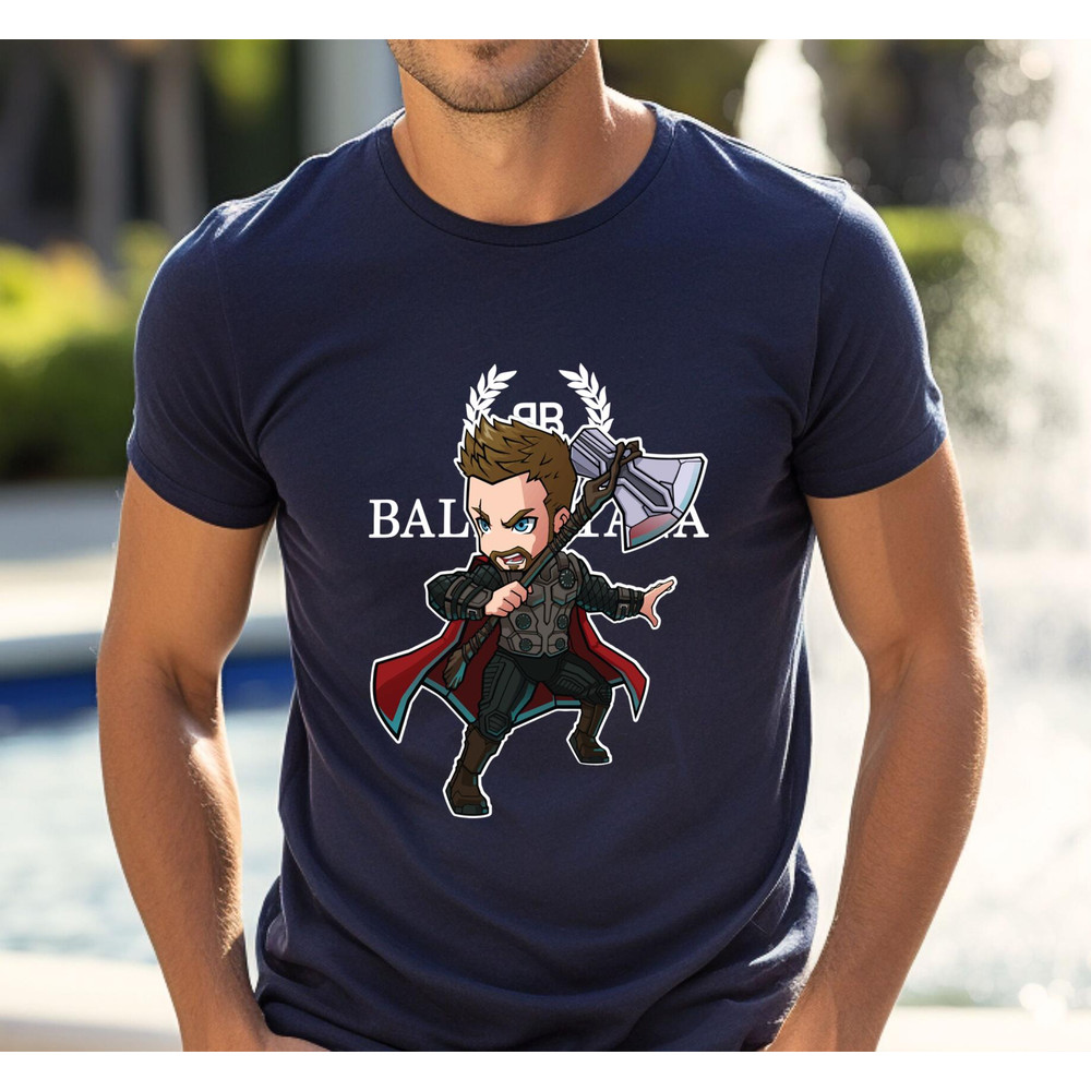 Balenciaga BB Chibi THOR Fan Gift TShirt02navy02navyjpg