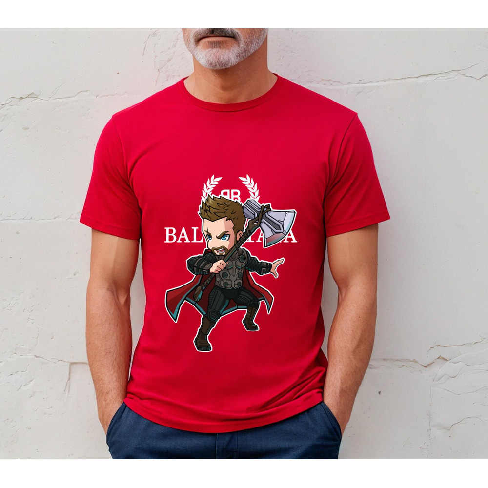 Balenciaga BB Chibi THOR Fan Gift TShirt03red03redjpg
