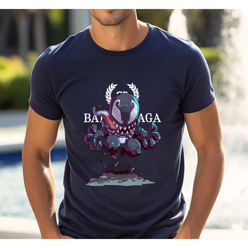 Balenciaga BB Chibi Venom Fan Gift TShirt02navy02navyjpg