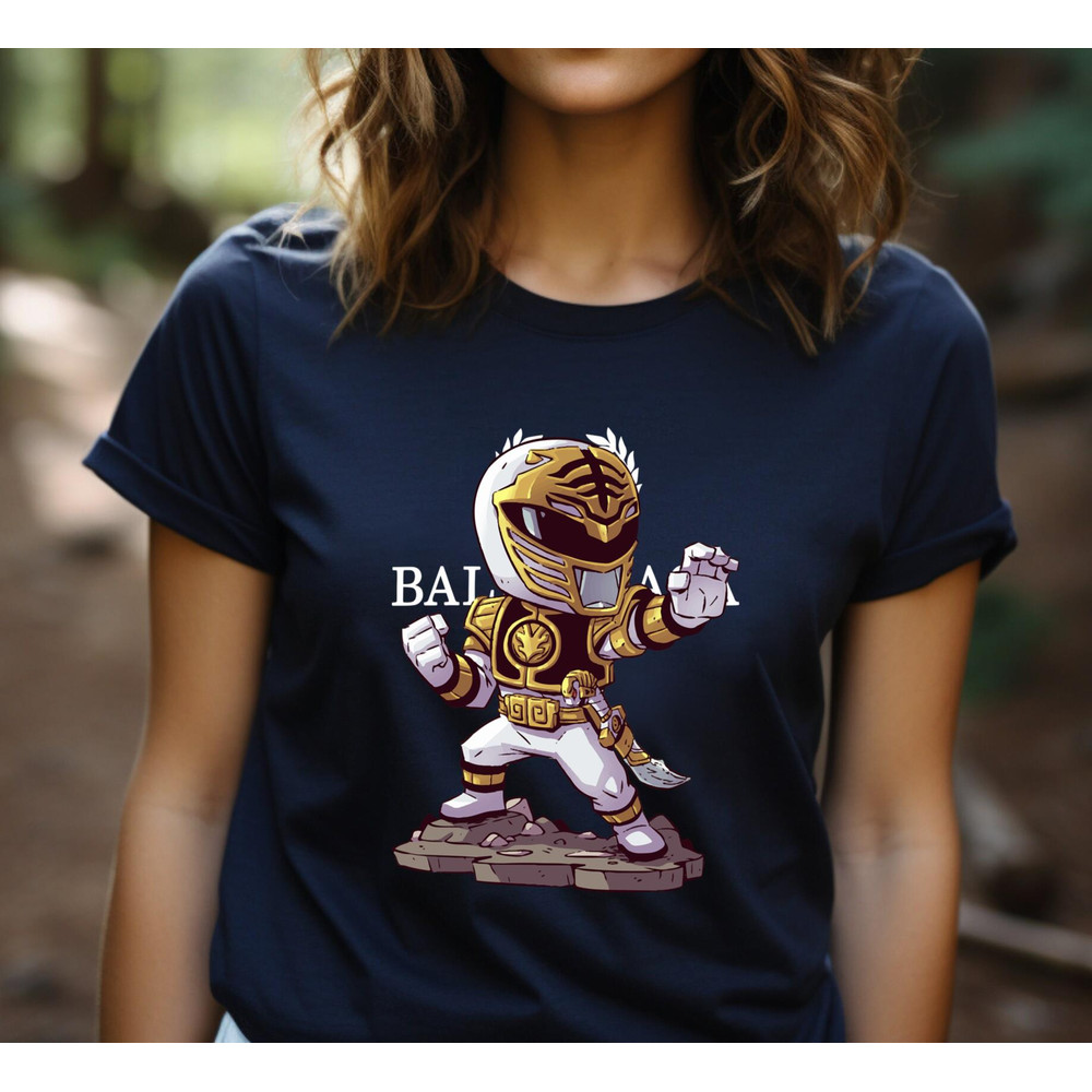Balenciaga BB Chibi White Ranger Fan Gift TShirt05gnavy05gnavyjpg