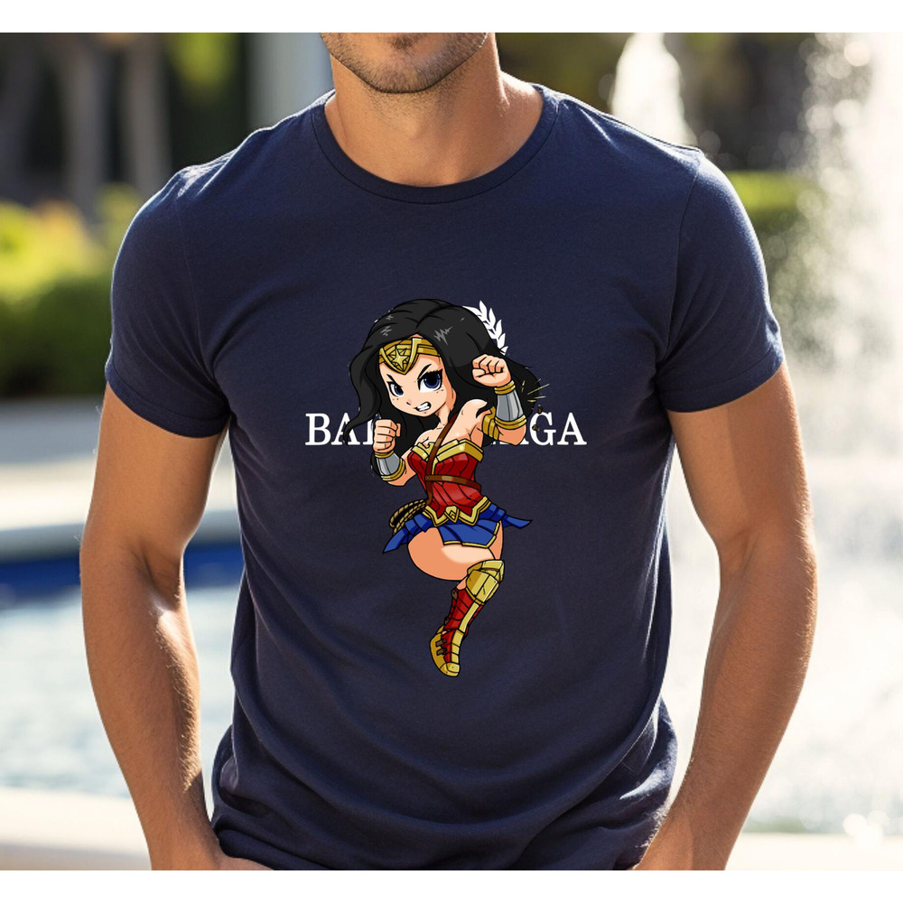 Balenciaga BB Chibi Wonder woman Fan Gift TShirt02navy02navyjpg