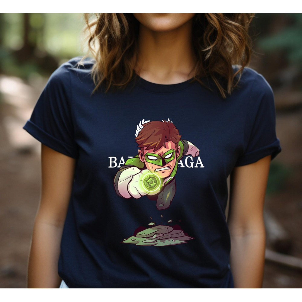 Balenciaga BB Green Lantern Chibi Fan Gift TShirt05gnavy05gnavyjpg