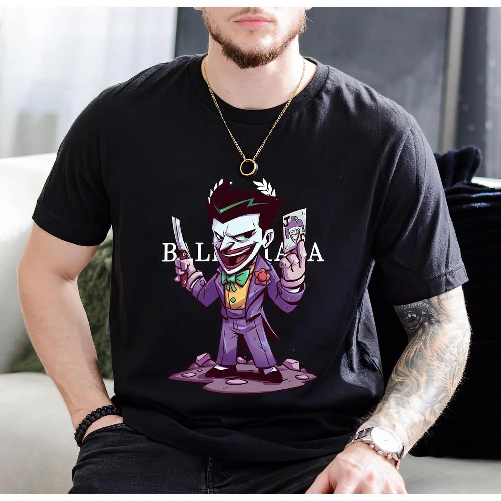 Balenciaga BB Joker Chibi Fan Gift TShirt01black01blackjpg