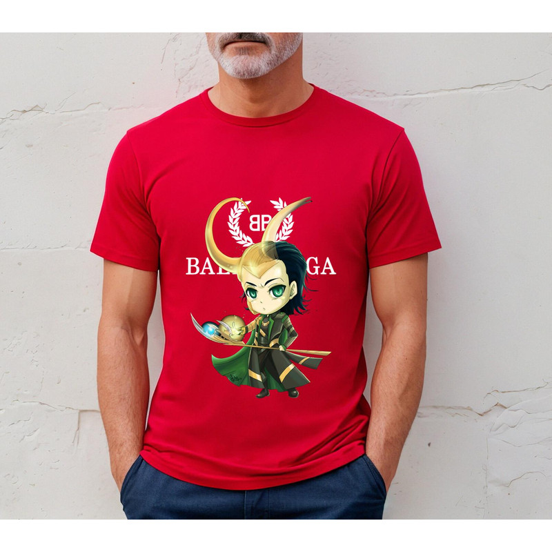 Balenciaga BB Loki Chibi Fan Gift TShirt03red03redjpg
